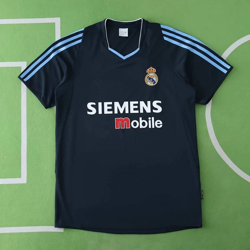 03/04 Real Madrid Away Dark Blue Retro Shirt