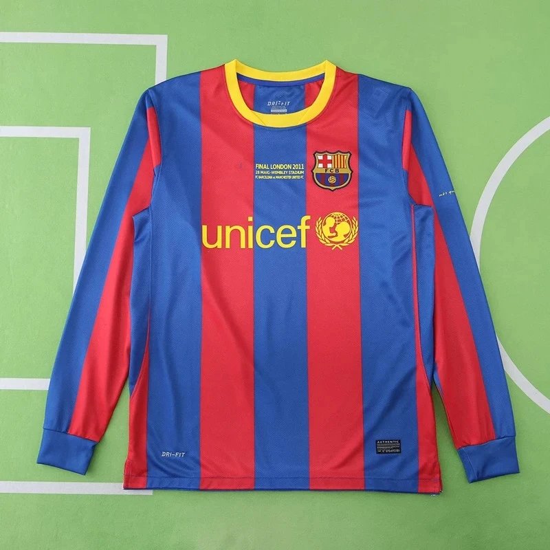 10/11 Barcelona Home Long-Sleeved Retro Shirt