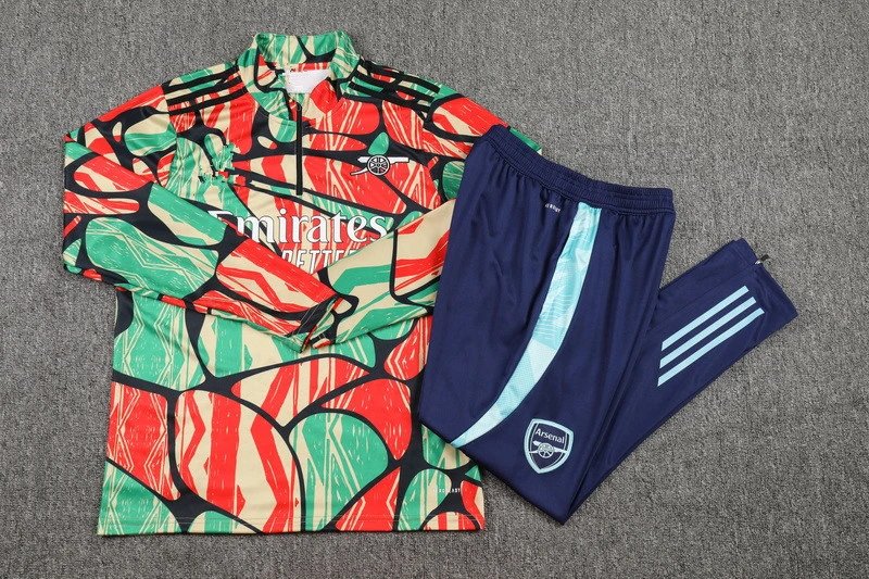 24/25 Arsenal Orange Green Splicing Training Tracksuit