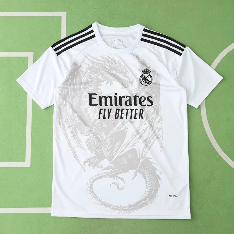 24/25 Real Madrid White Flying Dragon Special Concept Shirt