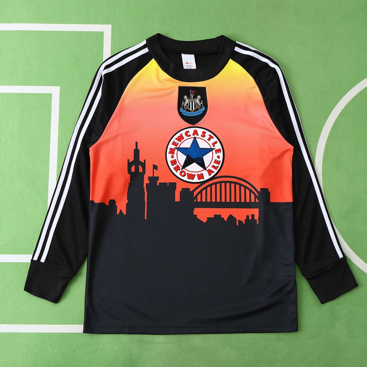 96/97 Newcastle Black And Orange Goalkeeper Long Sleeve Retro Shirt