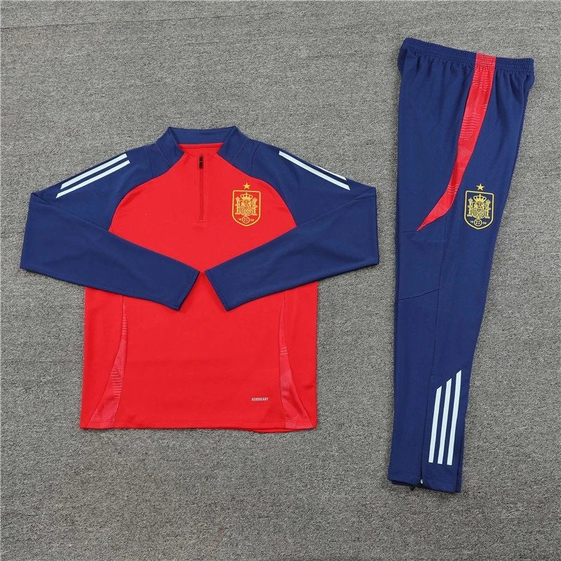 24/25 Spain Red Blue Arm Training Tracksuit