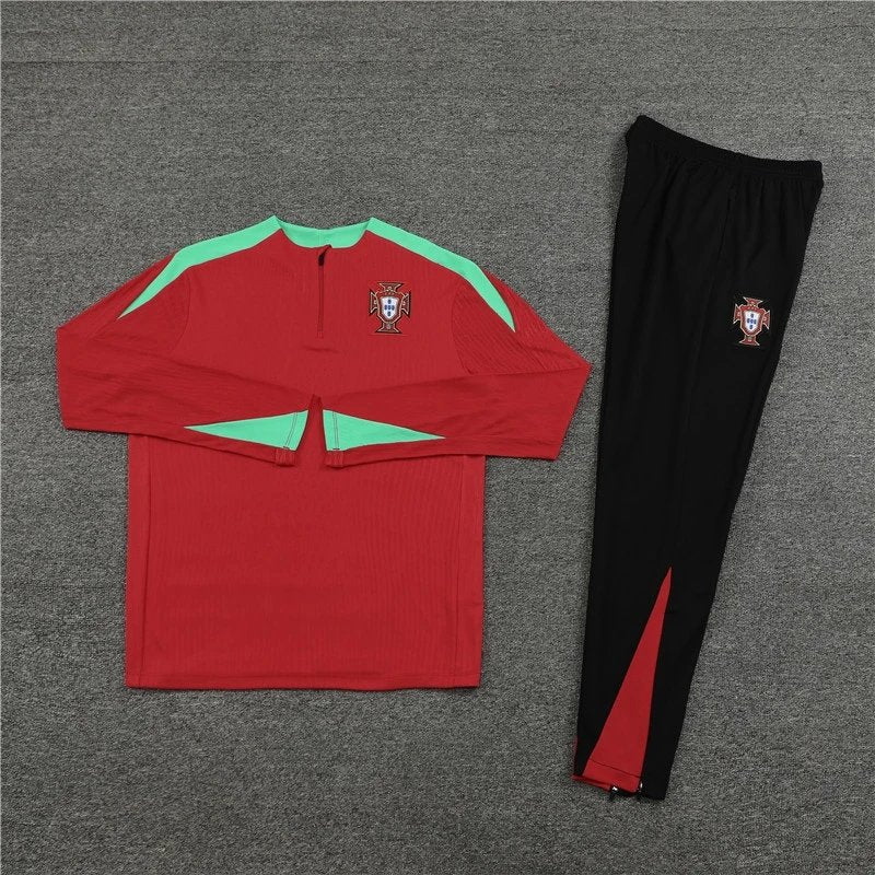 24/25 Portugal Red and Green Shoulder Training Tracksuit