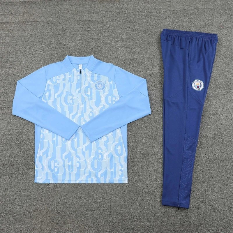 24/25 Manchester City Blue and White Training Tracksuit