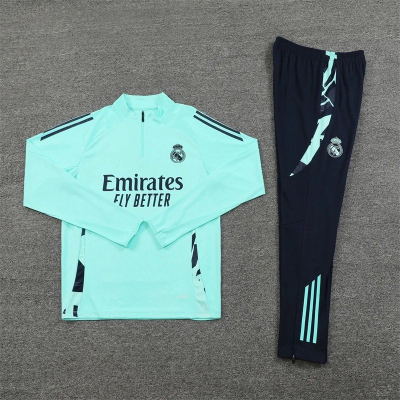 24/25 Real Madrid Lake Blue Training Tracksuit