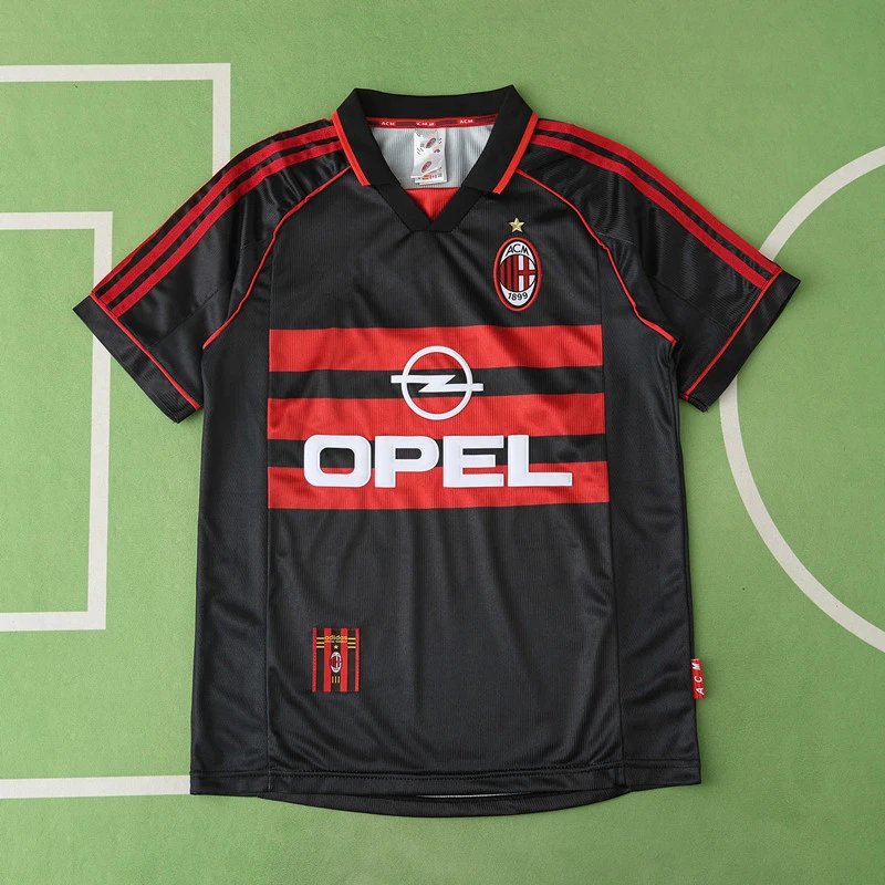 98/99 AC Milan Third Kit Black Retro Shirt