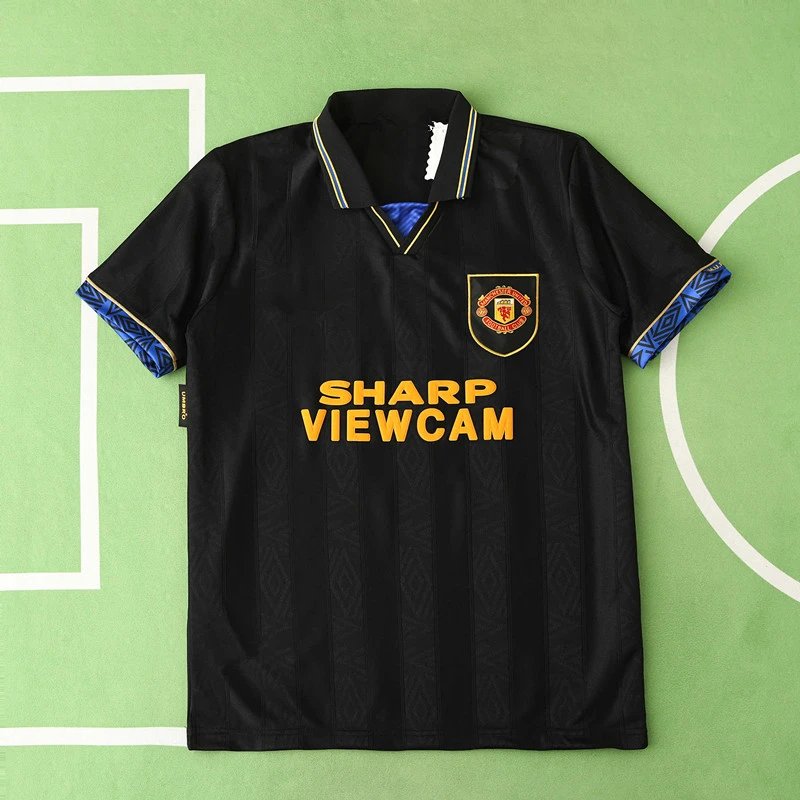 93/94 Manchester United Away Black Retro Shirt