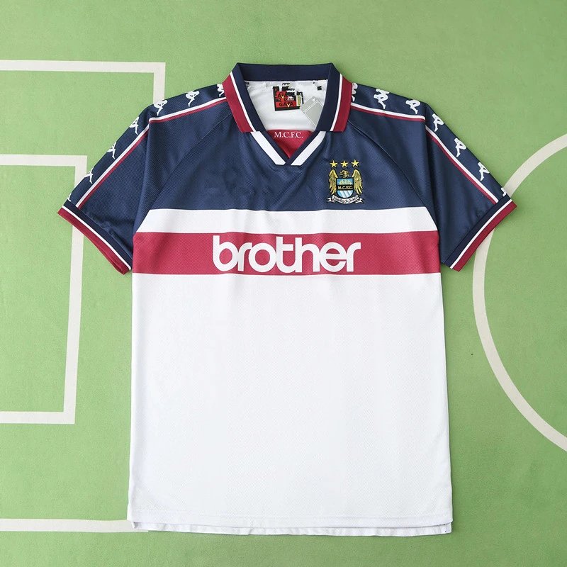 97/98 Manchester City Away White Retro Shirt