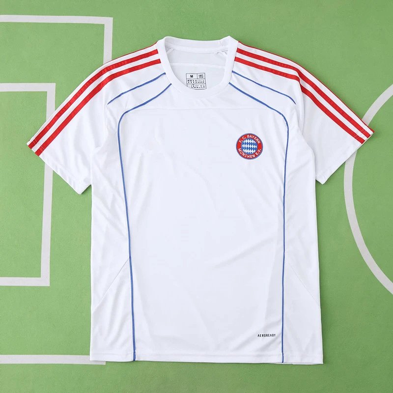 24/25 Bayern Munich White Red Shoulder Shirt