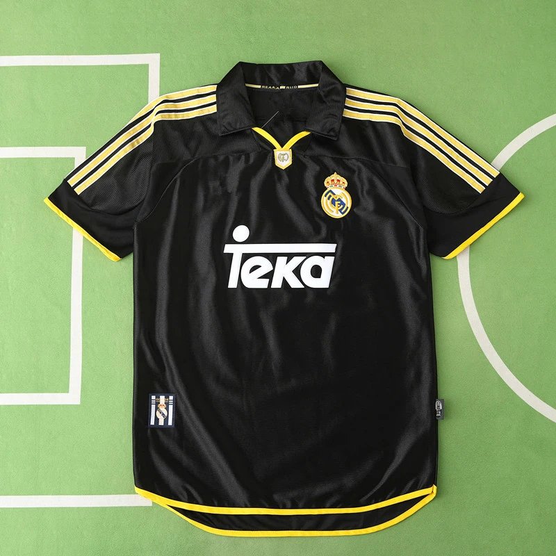 99/00 Real Madrid Away Black Retro Shirt