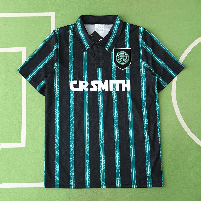 92/93 Celtic Away Black and Green Retro Shirt