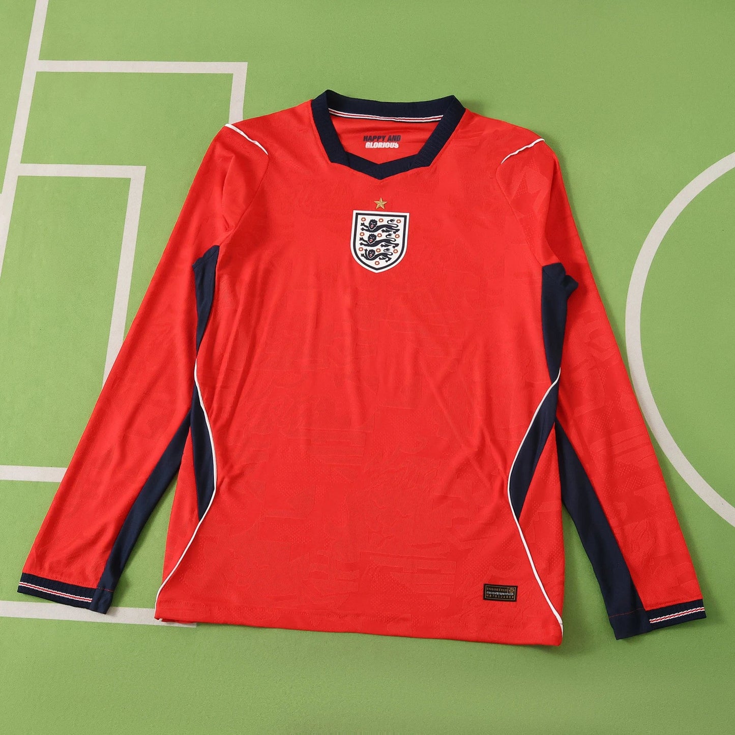 Mens World Cup 2026 England Away Player Version Long Sleeve Shirt