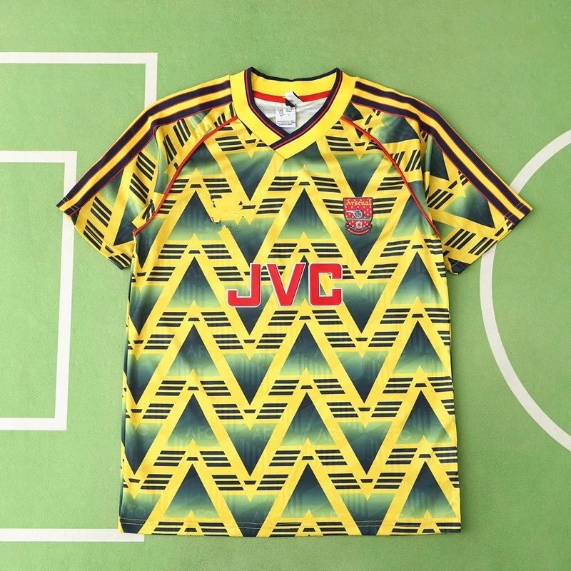 91/93 Arsenal Away Yellow Retro Shirt