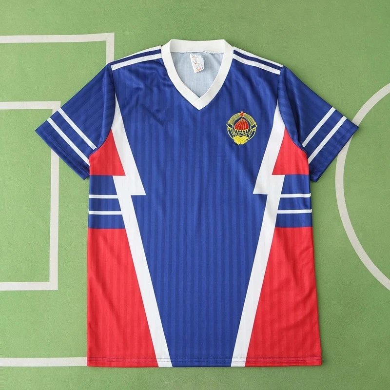 1990 Yugoslavia Home Blue Retro Shirt