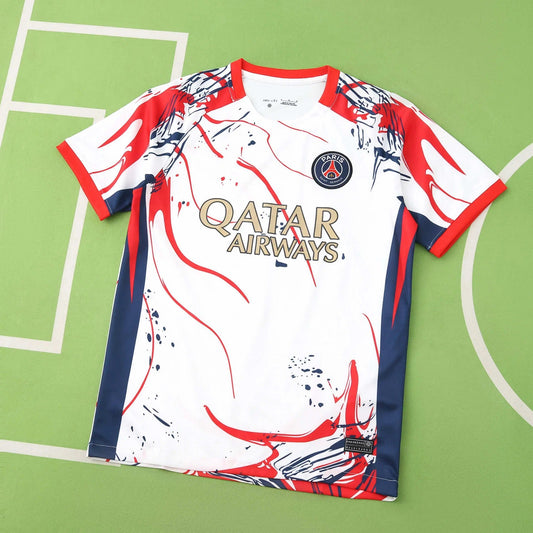 25/26 PSG White Red And Blue Training Uniform Shirt
