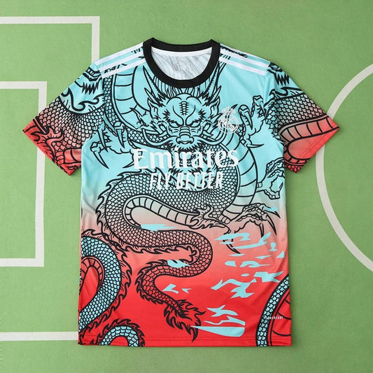 24/25 Real Madrid Blue Red Chinese Longtai Edition Special Concept Shirt