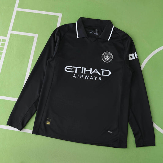 25/26 Manchester City Away Black Long-Sleeved Special Concept Shirt