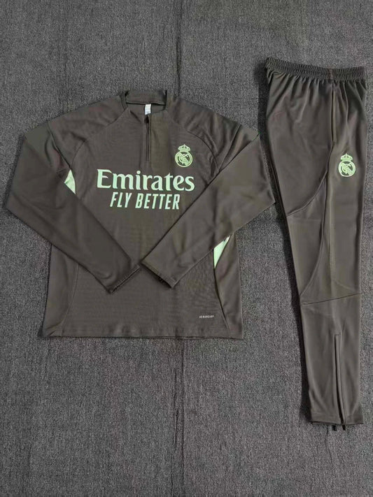25/26 Real Madrid Gray Training Tracksuit