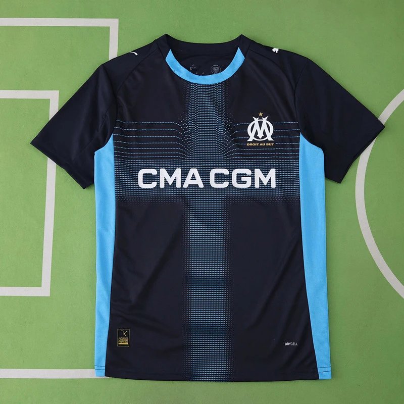 25/26 Marseille Away Dark Blue Shirt