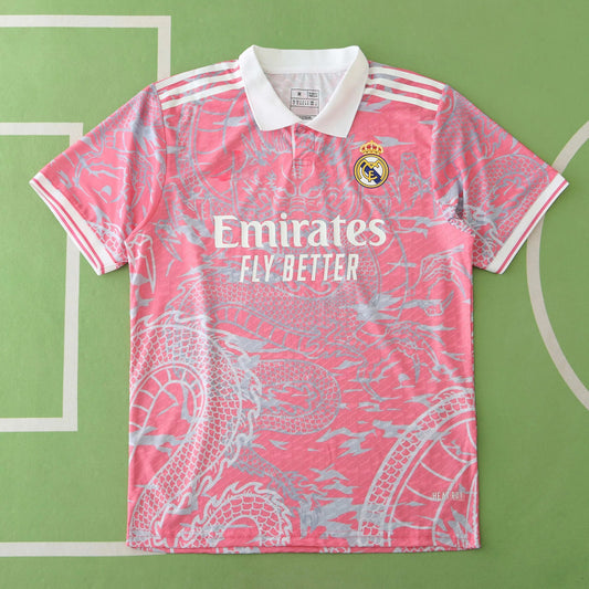 24/25 Real Madrid Pink Chinese Dragon Special Concept Shirt