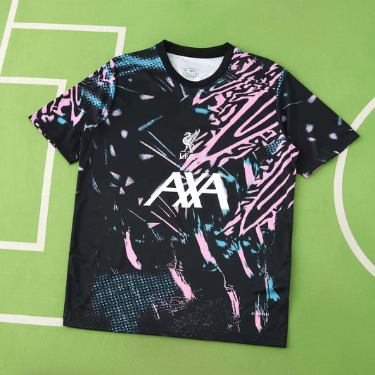 25/26 Liverpool Black Pink Training Uniform Shirt