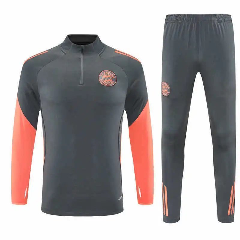25/26 Bayern Munich Gray Orange Training Tracksuit