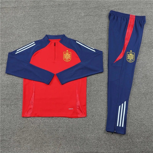 24/25 Spain Red Blue Arm Training Tracksuit