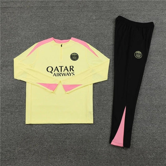 24/25 PSG Yellow Pink Training Tracksuit