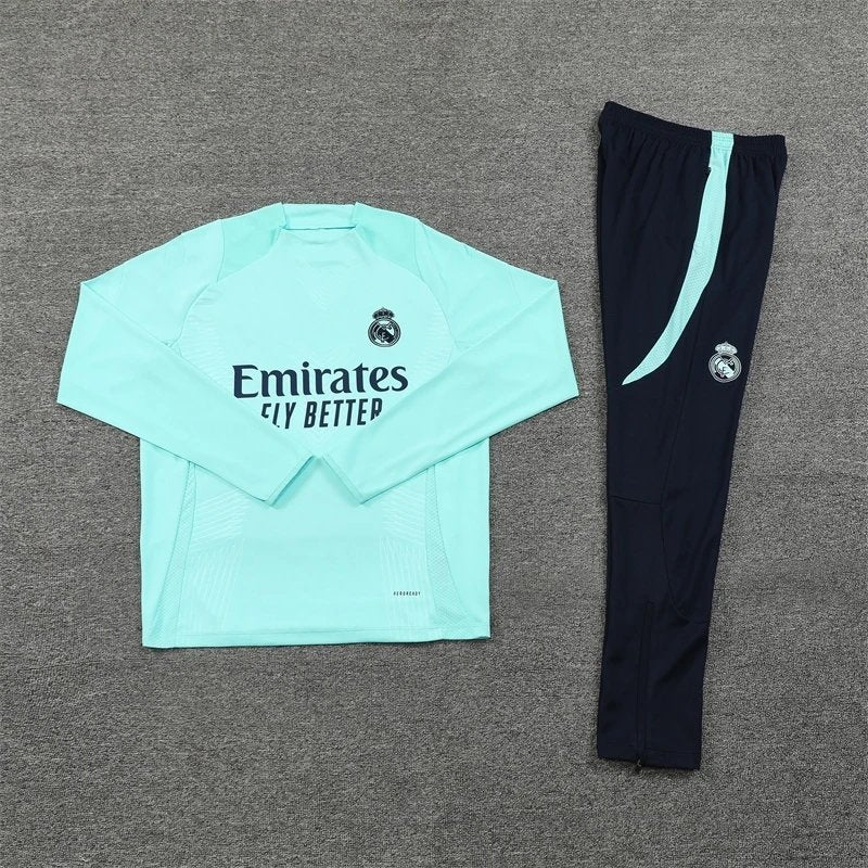 24/25 Real Madrid Lake Blue Training Tracksuit