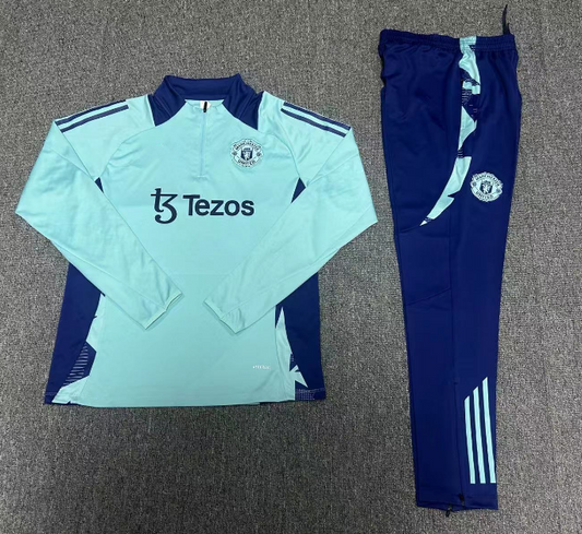 24/25 Manchester United Lake Blue Training Tracksuit