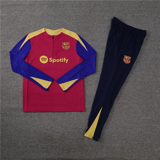 24/25 Barcelona Red and Gold Training Tracksuit