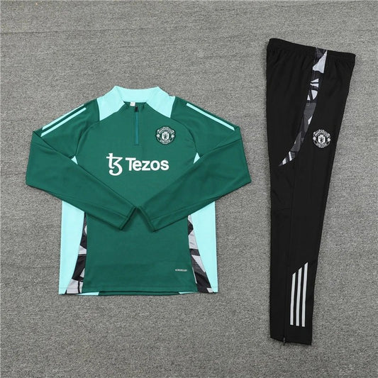 24/25 Manchester United Green Training Tracksuit