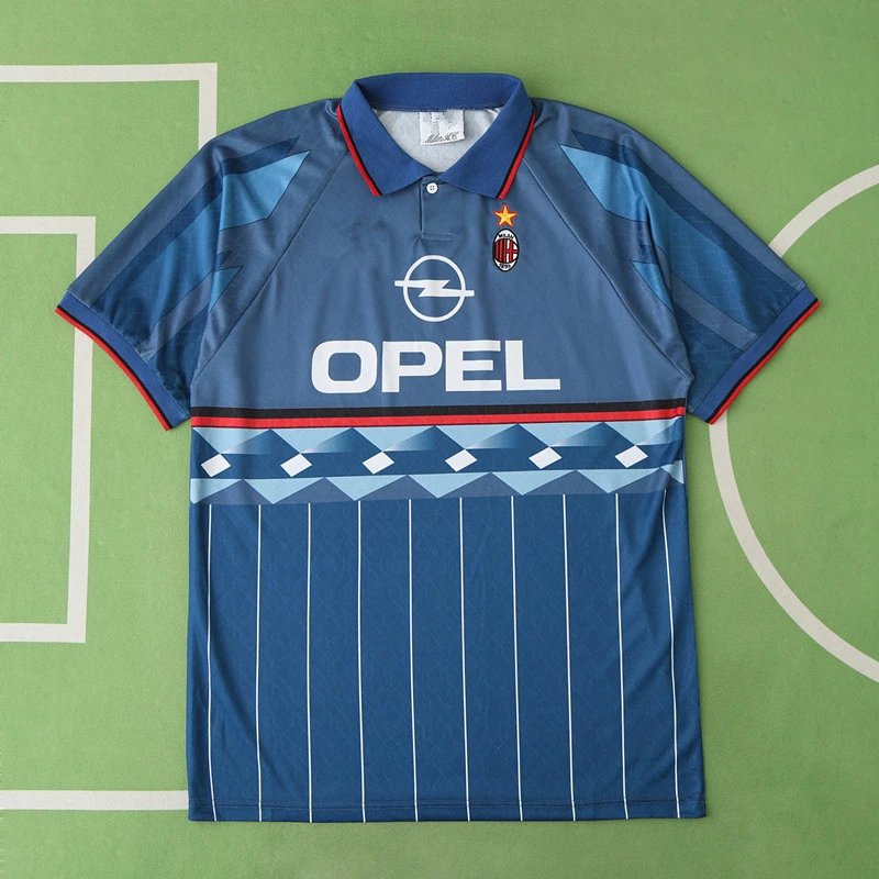 95/96 AC Milan Away Blue Retro Shirt