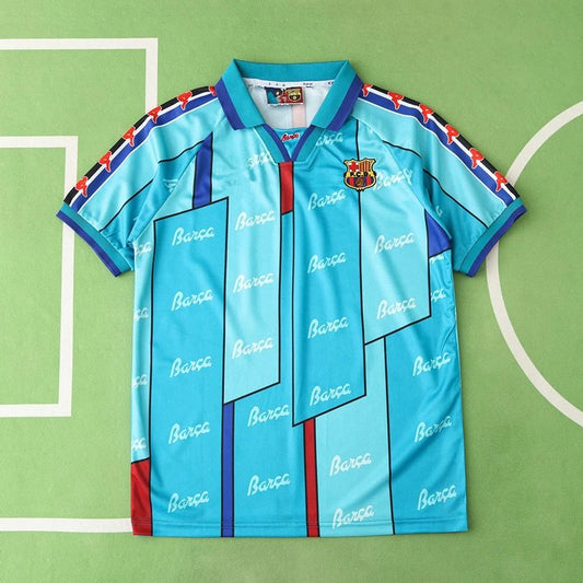 96/97 Barcelona Away Sky Blue Retro Shirt