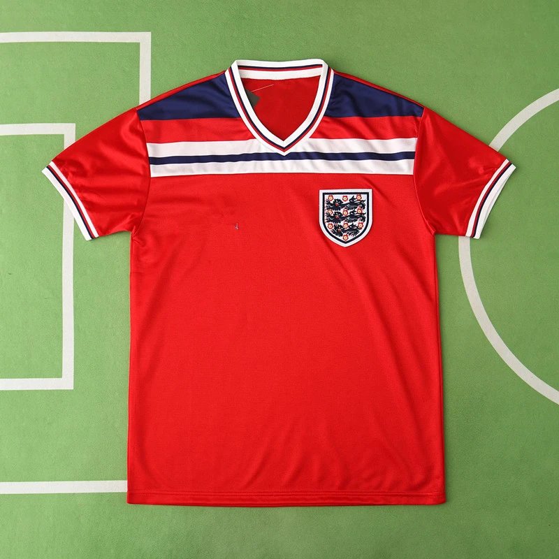 1982 England Away Red Shirt