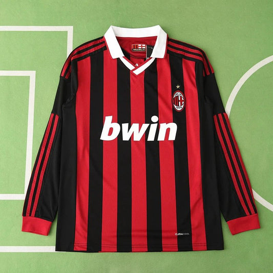 09/10 AC Milan Home Long Sleeve Retro Shirt