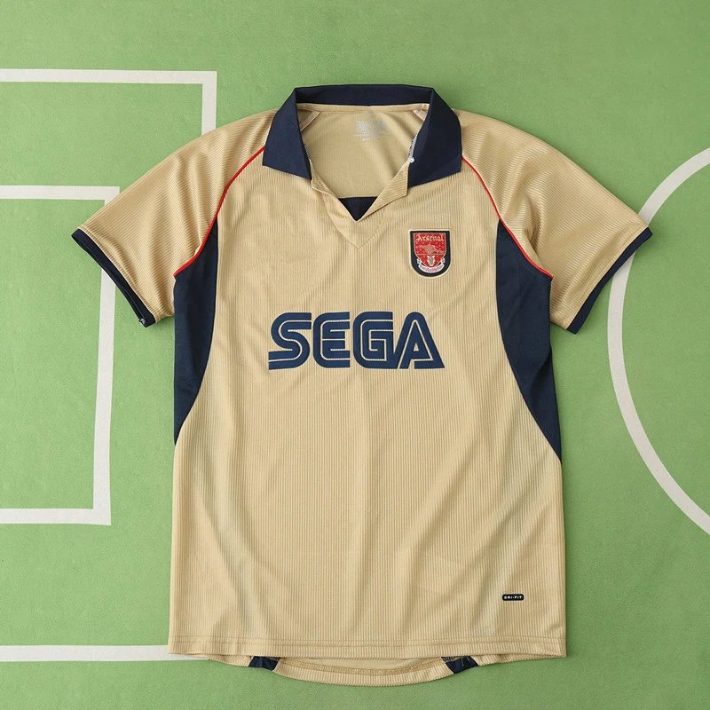 01/02 Arsenal Away Yellow Retro Shirt