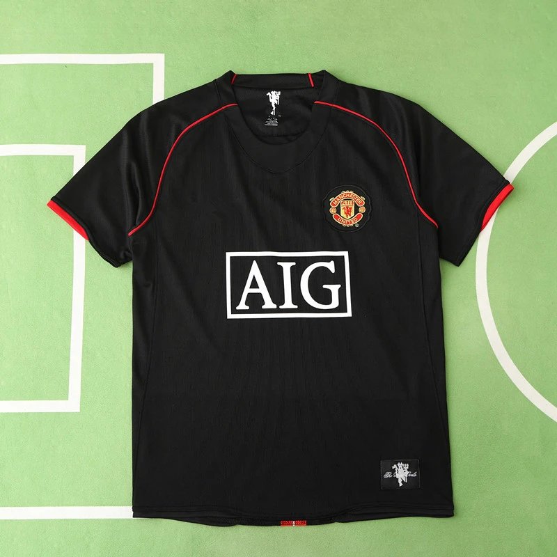 07/08 Manchester United Away Black Retro Shirt