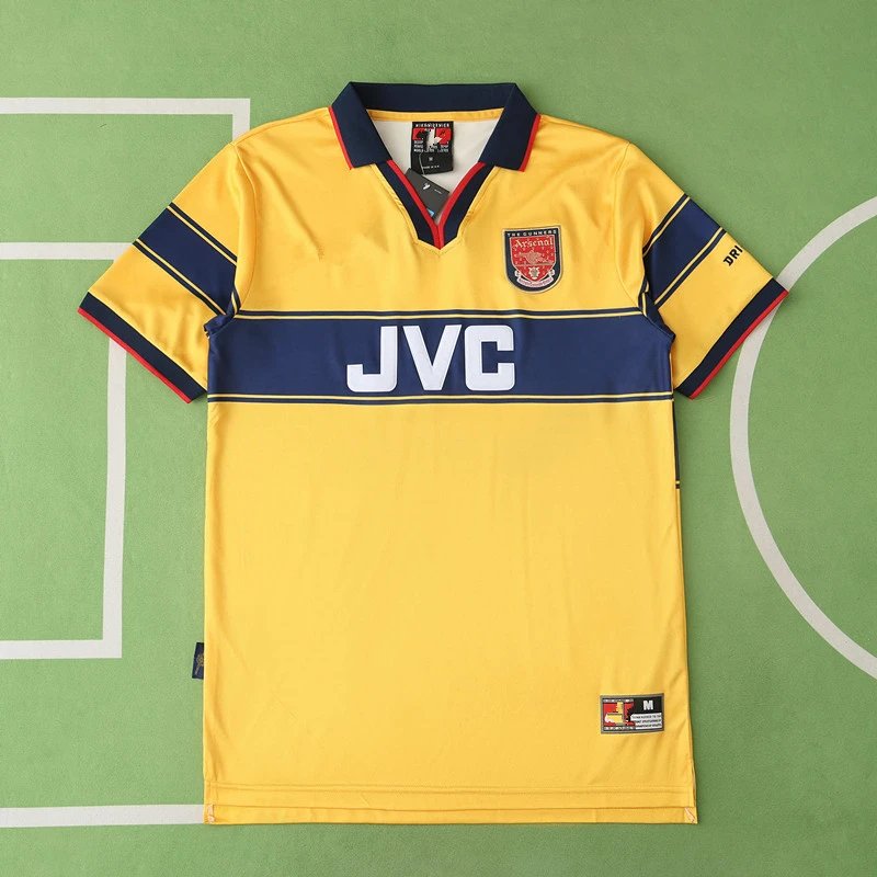 97/99 Arsenal Away Yellow Retro Shirt