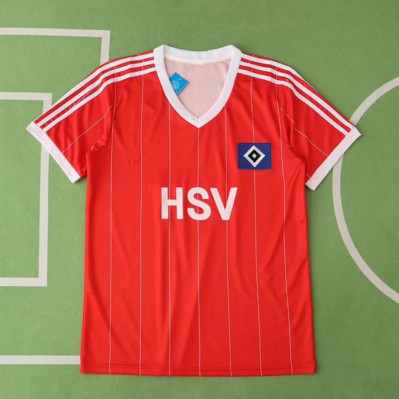 83/84 Hamburg Away Red Retro Shirt