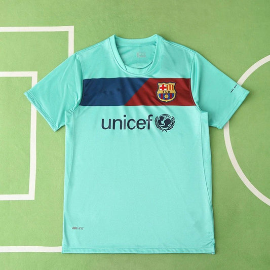 10/11 FC Barcelona Away Blue Retro Shirt