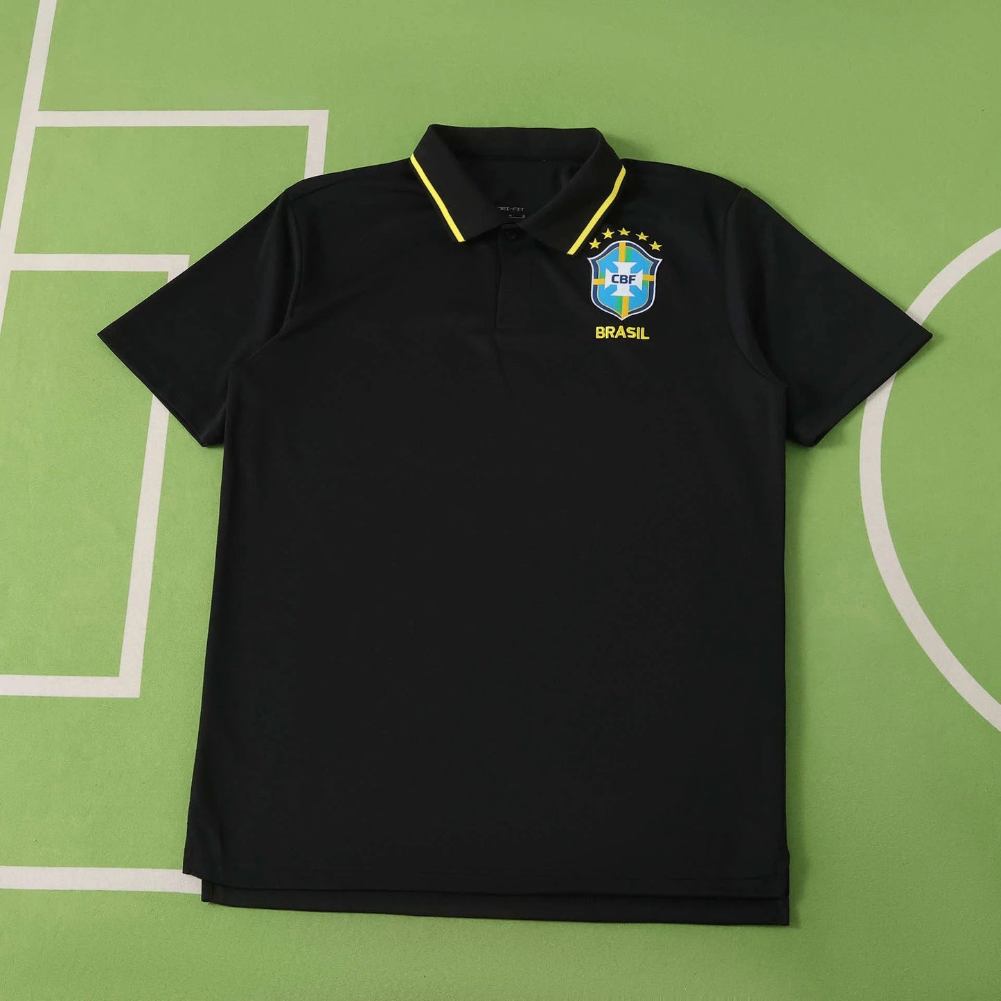 Mens World Cup 2026 Brazil Black Polo Shirt