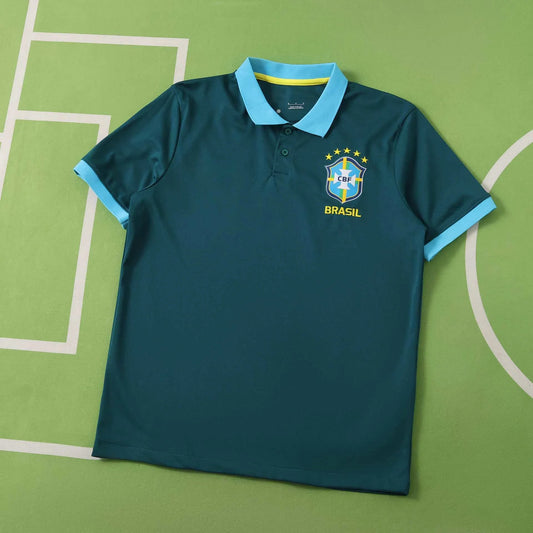 Mens World Cup 2026 Brazil Green Polo Shirt